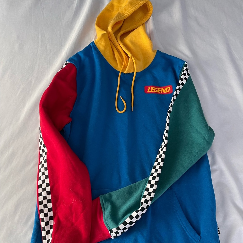 oversized color block hoodie